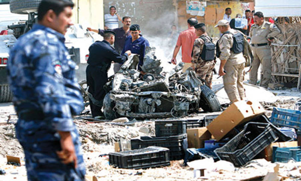 شهيدان وخمسة جرحى بتفجير شمالي بغداد