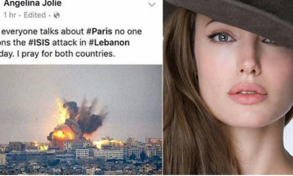 أنجلينا جولي : الكلّ ينعى فرنسا ولا أحد يتذكر لبنان