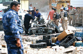 شهيدان وخمسة جرحى بتفجير شمالي بغداد