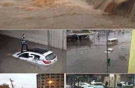 شاهد بالصور... شوارع واحياء اربيل تغرق بمياه الامطار