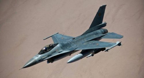 تحطم مقاتلة أمريكية من طراز F-16
