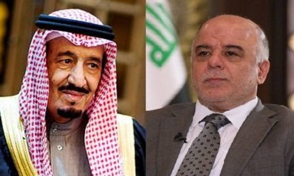 الملك السعودي يجدد دعوته للعبادي لزيارة المملكة ويؤكد دعم بلاده للعراق