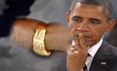 Ring image US President Barack Obama raises controversy