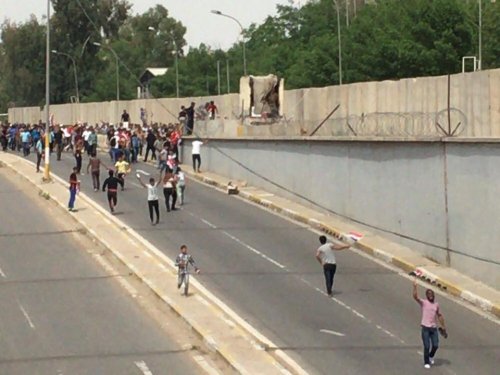 The evacuation of the US embassy after the protesters went to